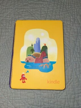 Kids Kindle Cover with Playful Island Illustration